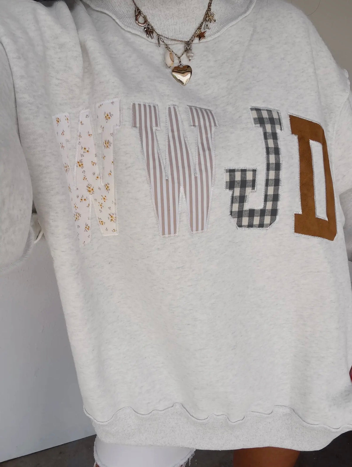 WWJD Patchwork Sweatshirt